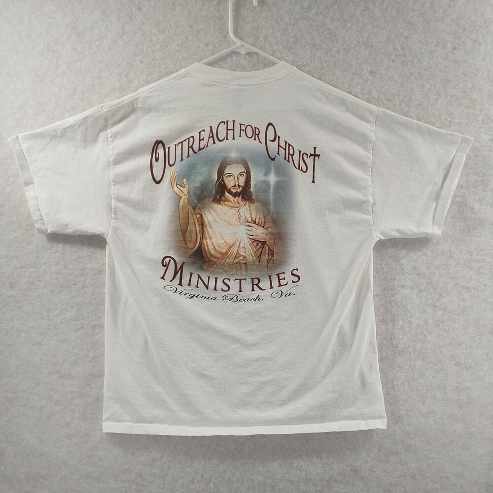 VTG Delta Magnum Jesus Christ Ministries Graphic Sz XL Outreach Church T Shirt